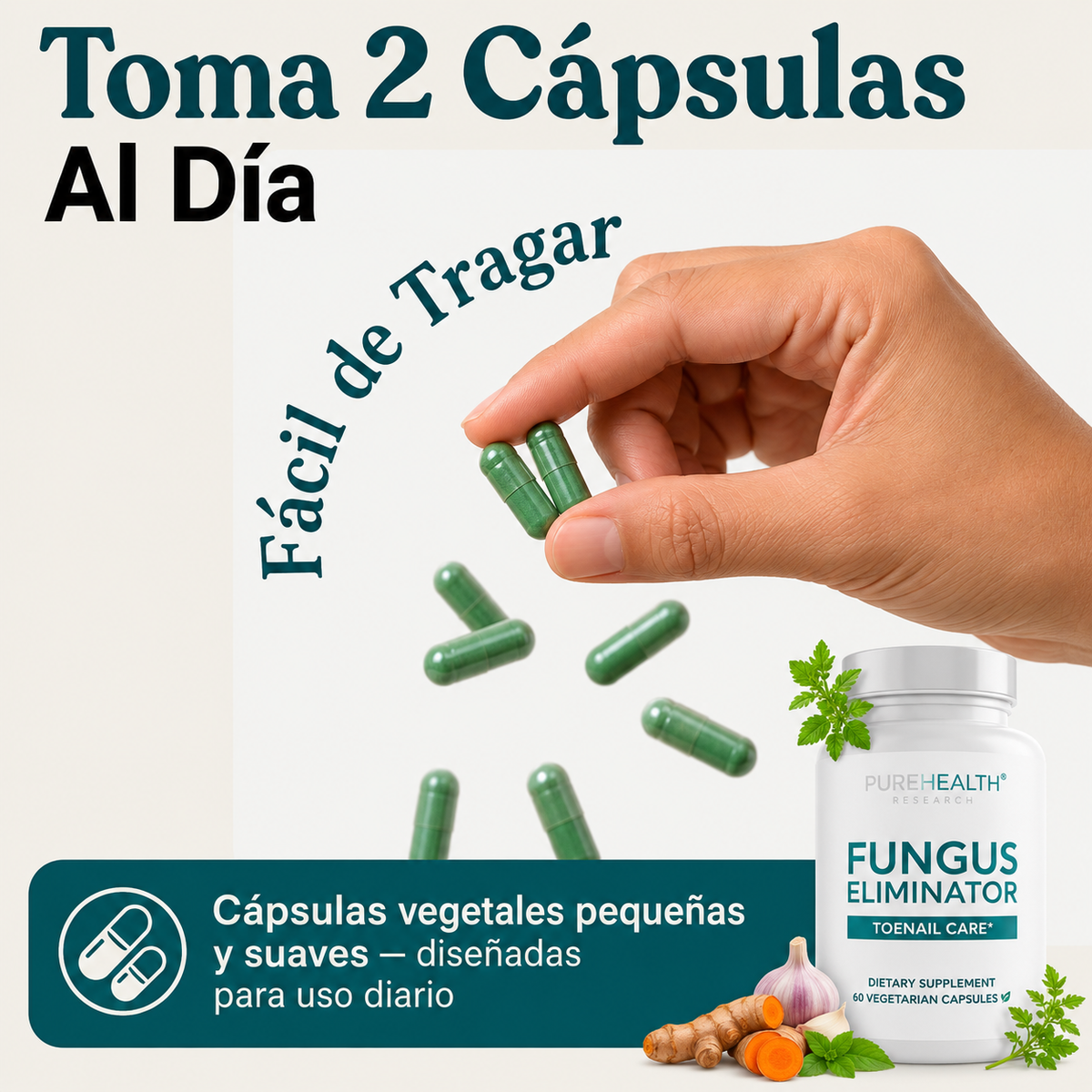 Fungus Eliminator 60 cápsulas -  Elimina el Hongo Desde Adentro — Antes de que Vuelva a Crecer + ENVÍO GRATIS