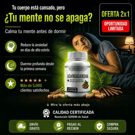 Ashwagandha + Magnesio | Calma mental y sueño profundo