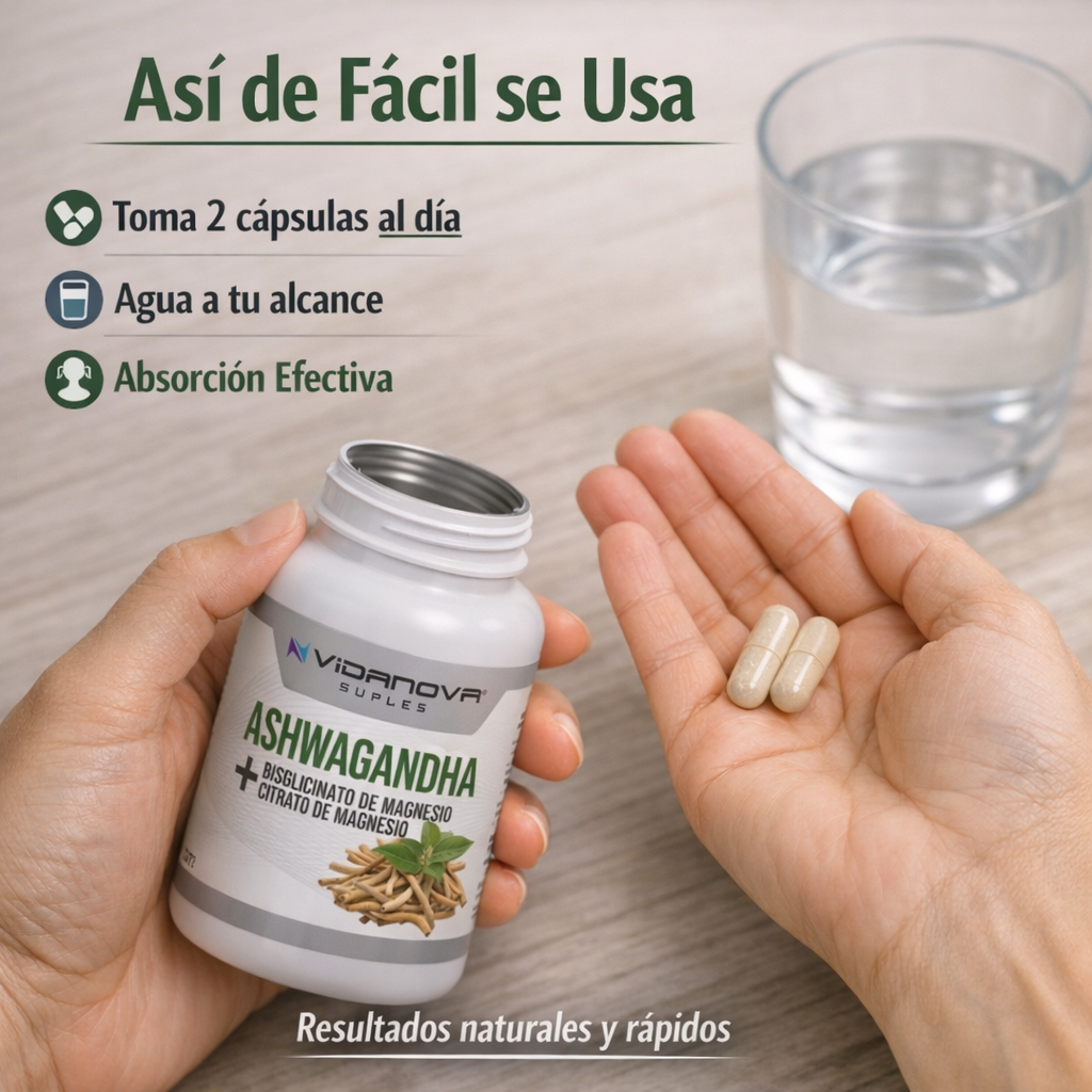 Ashwagandha + Magnesio | Calma mental y sueño profundo