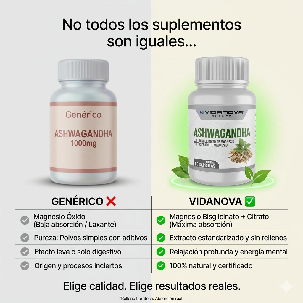 Ashwagandha + Magnesio | Calma mental y sueño profundo